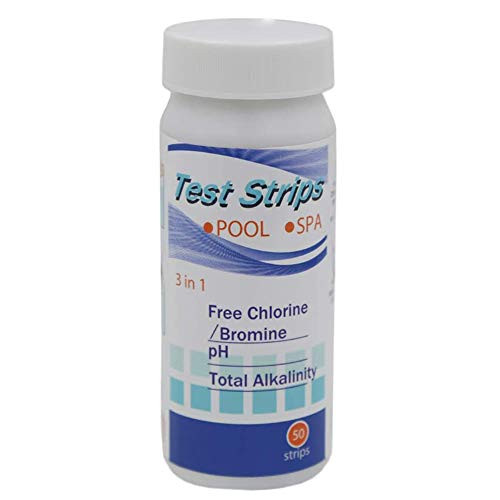 50 Pcs Ph Test Strips Chlorine Test Strips 3 in 1 Water Quality Dipping Test Strips for Swimming Pool Hot Tub Spa Chlorine Ph Alkalinity