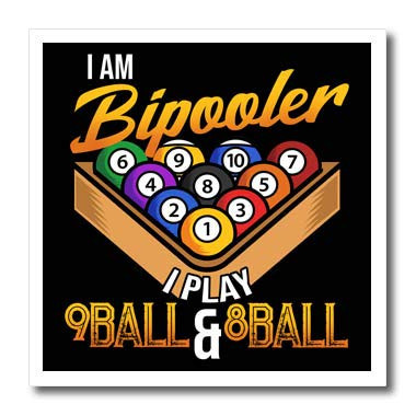 3dRose Pool Billiard Snooker I am Bipooler I Play 9 Ball and. - Iron on Heat Transfers -ht-326121-2-