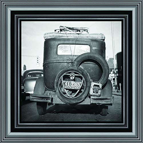 Okies Car, Great Depression Images, Historical Picture Frame, 10x10 8536B
