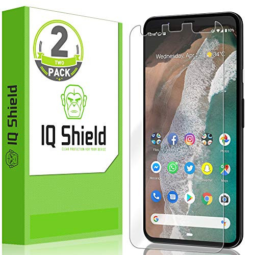 IQ Shield Screen Protector Compatible with Google Pixel 4 XL -2-Pack--Max Coverage- LiquidSkin Anti-Bubble Clear Film