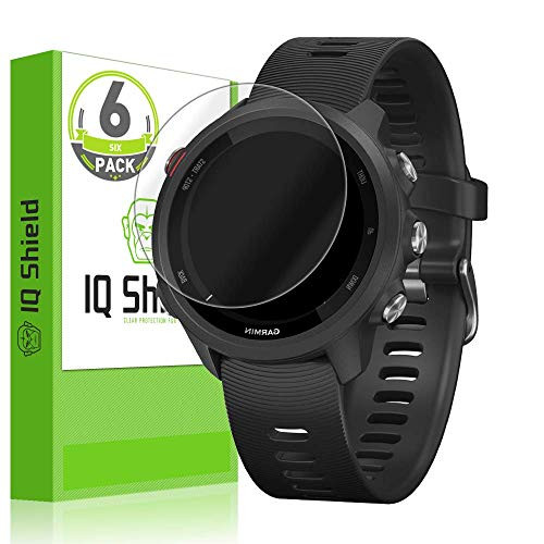 IQ Shield Screen Protector Compatible with Garmin Forerunner 245 -6-Pack- LiquidSkin Anti-Bubble Clear Film