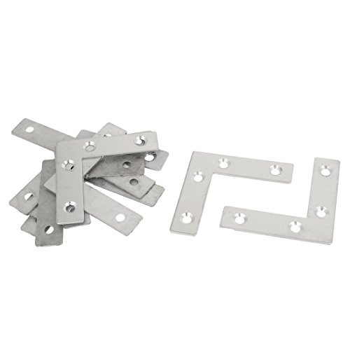 60mmx60mm Flat L Shape Corner Brace Repair Plate Angle Bracket 10pcs