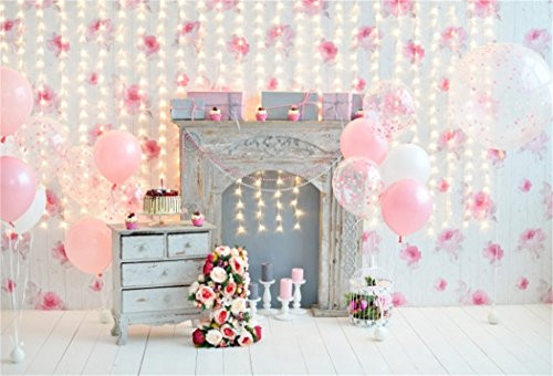 AOFOTO 6x4ft Baby 1st Birthday Backdrop Sweet Balloon Cake Smash Party Decoration Photography Background Interior Fireplace Gift Box Photo Studio Props Infant Kid Girl Newborn Portrait Vinyl Wallpaper AOFOTO 6x4ft Baby 1st Birthday Backdrop Sweet Balloon Cake Smash Party Decoration Photography Background Interior Fireplace Gift Box Photo Studio Props Infant Kid Girl Newborn Portrait Vinyl Wallpaper