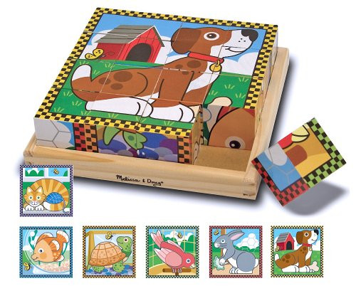 Pets Themed Cube Puzzle + FREE Melissa & Doug Scratch Art Mini-Pad Bundle [37716]