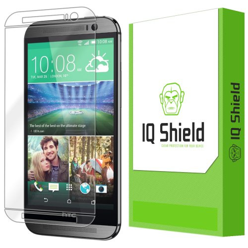 IQ Shield Screen Protector Compatible with HTC One M8 -AT and T- Sprint- T-Mobile- Verizon- LiquidSkin Anti-Bubble Clear Film
