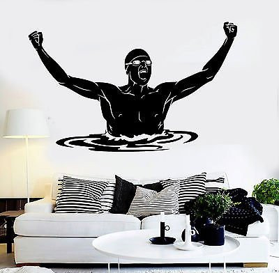 Vinyl Wall Decal Swimmer Swimming Pool Swim Sport Stickers -vs3768-