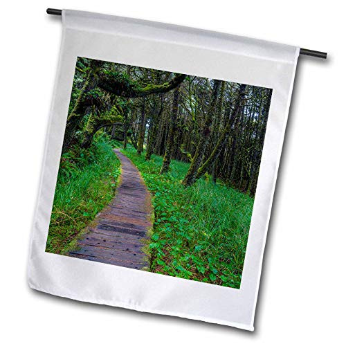 3dRose Danita Delimont - Scenics - Boardwalk on Wild Pacific Trail in Pacific Rim NP- Tofino- BC- Canada - 12 x 18 inch Garden Flag -fl-313022-1-