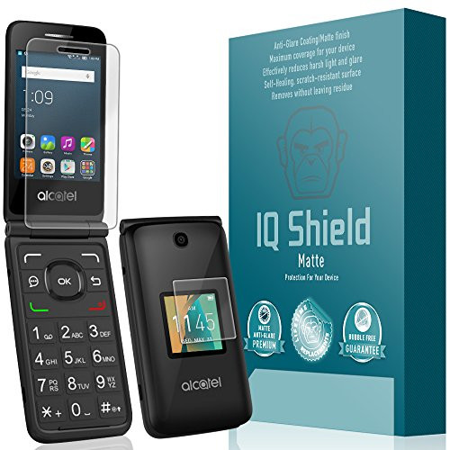 IQ Shield Matte Screen Protector Compatible with Alcatel Go Flip Anti-Glare Anti-Bubble Film