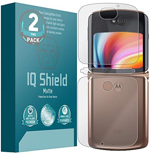 IQ Shield Matte Screen Protector Compatible with Motorola Razr 5g -2020--2-Pack- Anti-Glare Anti-Bubble Film IQ Shield Matte Screen Protector Compatible with Motorola Razr 5g -2020--2-Pack- Anti-Glare Anti-Bubble Film