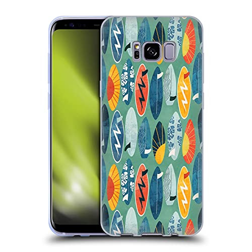 Head Case Designs Officially Licensed Lidiebug Beach Board Blue Patterns Soft Gel Case Compatible with Samsung Galaxy S8 Plus  / S8 Plus