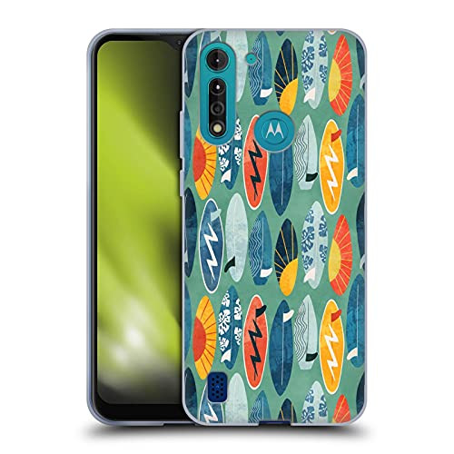 Head Case Designs Officially Licensed Lidiebug Beach Board Blue Patterns Soft Gel Case Compatible with Motorola Moto G8 Power Lite