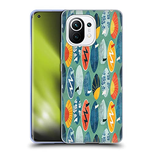 Head Case Designs Officially Licensed Lidiebug Beach Board Blue Patterns Soft Gel Case Compatible with Xiaomi Mi 11