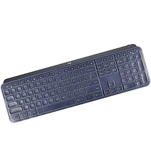 Keyboard Cover for Logitech MX Keys- Design for Logitech MX Keys Advanced Wireless Keyboard Cover- Ultra Thin Logitech MX Keys Keyboard Accessories Silicone Keyboard Protector Skin-Clear