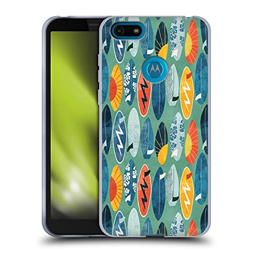 Head Case Designs Officially Licensed Lidiebug Beach Board Blue Patterns Soft Gel Case Compatible with Motorola Moto E6 Play
