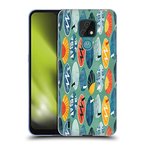 Head Case Designs Officially Licensed Lidiebug Beach Board Blue Patterns Soft Gel Case Compatible with Motorola Moto E7