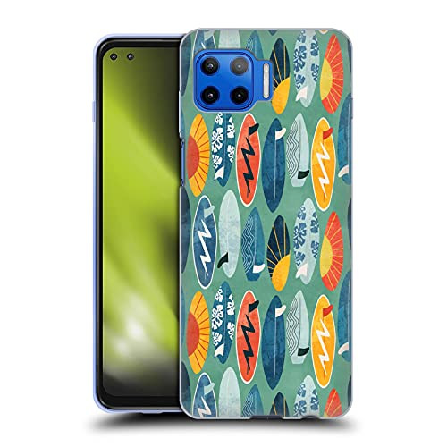 Head Case Designs Officially Licensed Lidiebug Beach Board Blue Patterns Soft Gel Case Compatible with Motorola Moto G 5G Plus