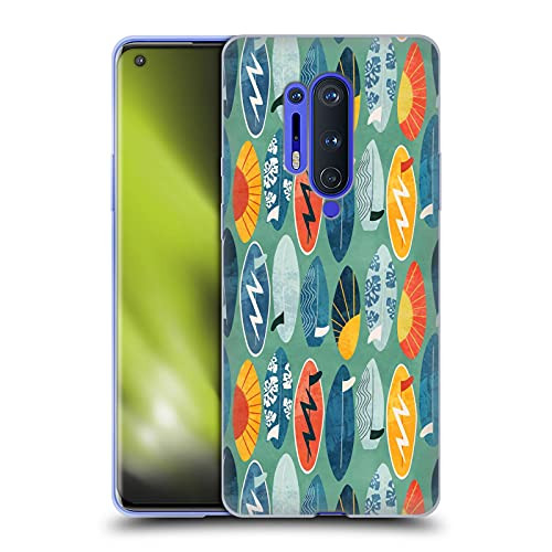 Head Case Designs Officially Licensed Lidiebug Beach Board Blue Patterns Soft Gel Case Compatible with OnePlus 8 Pro 5G