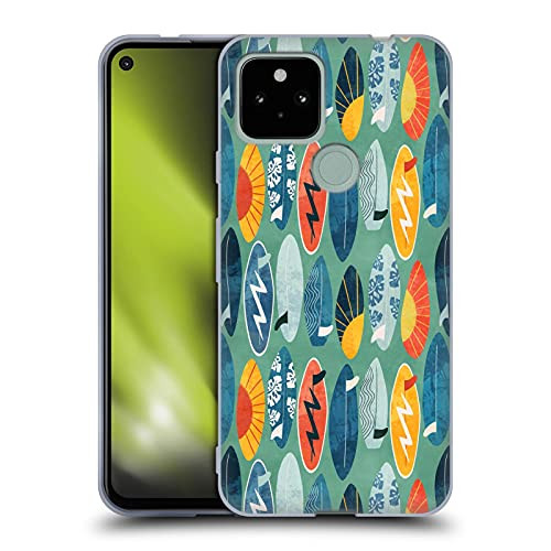 Head Case Designs Officially Licensed Lidiebug Beach Board Blue Patterns Soft Gel Case Compatible with Google Pixel 4a 5G