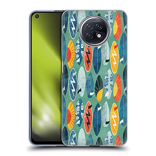 Head Case Designs Officially Licensed Lidiebug Beach Board Blue Patterns Soft Gel Case Compatible with Xiaomi Redmi Note 9T 5G