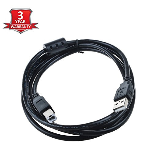 SLLEA USB Cable PC Laptop Notebook Data Sync Cord for Musitrend MT316 Vinyl Record Player Classic Portable Suitcase 3 Speed Turntable Stereo System USB 2.0 Male A to Male B Cord Lead Black