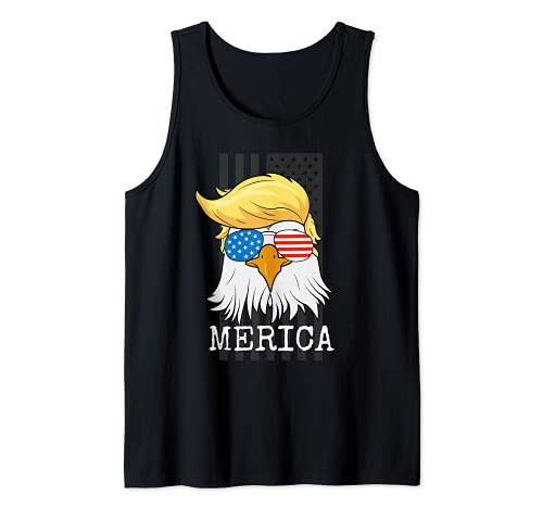 Merica Bald Eagle 4th of July Trump American Flag Funny Gift Tank Top Merica Bald Eagle 4th of July Trump American Flag Funny Gift Tank Top