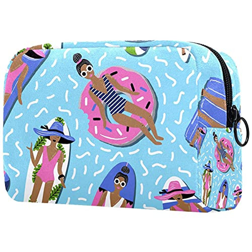 Women Makeup Bag-Cosmetic Storage Bag abstract swimming pool for Travel-Cosmetics Organizer Women Makeup Bag-Cosmetic Storage Bag abstract swimming pool for Travel-Cosmetics Organizer