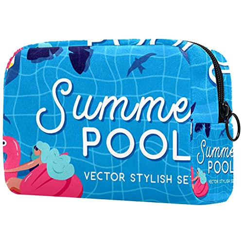 Women Makeup Bag-Cosmetic Storage Bag summer pool for Travel-Cosmetics Organizer Women Makeup Bag-Cosmetic Storage Bag summer pool for Travel-Cosmetics Organizer