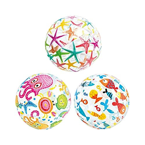 TOYHAO Inflatable Beach Ball Cartoon Pattern Beach Ball Children's Playing Ball for Summer Pool Party Fun Games Activities Random Pattern
