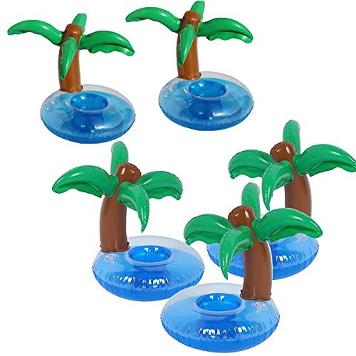 Inflatable Pool Drink Holders Pool Floats Cup Holders Floating Coasters Drink Floats Inflatable Cup Coasters for Kids Adults Swimming Pool Floats Decoration Summer Pool Party