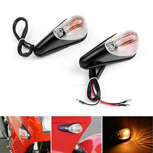 Areyourshop Clear Front Turn Signals For Kawasaki Ninja EX 250 1988-2007
