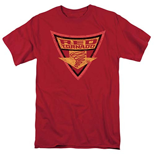 Batman: The Brave and The Bold Red Tornado Shield T Shirt  and  Stickers -Large-