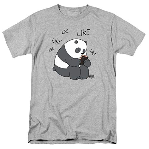 We Bare Bears Cartoon Network Panda Like Like Like T Shirt  and  Stickers -Medium-