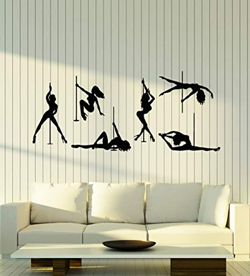 Vinyl Wall Decal Striptease Pool Dance Stripper Naked Sexy Girls Stickers Mural Large Decor -g1948- Black Vinyl Wall Decal Striptease Pool Dance Stripper Naked Sexy Girls Stickers Mural Large Decor -g1948- Black