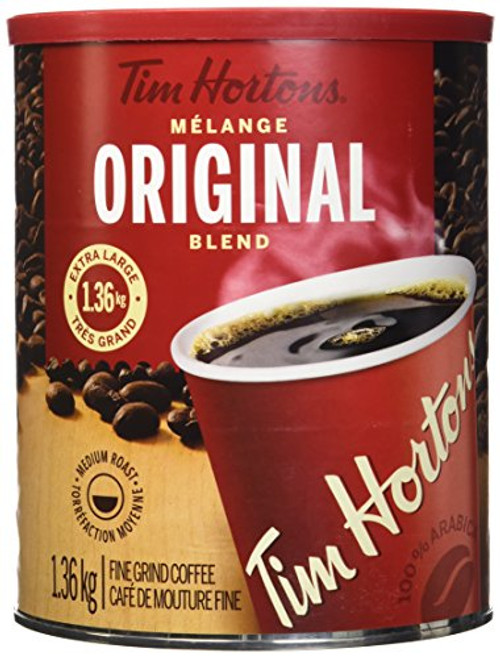Tim Hortons 100% Arabica Medium Roast Original Blend Ground Coffee, 48 Ounces, 3 Pound Can, Imported from Canada Tim Hortons 100% Arabica Medium Roast Original Blend Ground Coffee, 48 Ounces, 3 Pound Can, Imported from Canada
