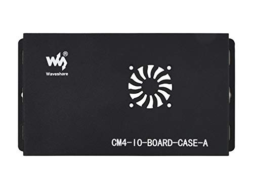 Waveshare Metal Box -A- Designed for Official Raspberry Pi Compute Module 4 IO Board Comes with Cooling Fan Mini Computer Chassis Robust and Dust-Proof Nice Looking