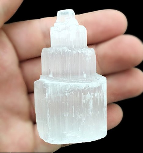 Mini Selenite Tower Skyscraper - Reiki - Chakra - Crystal Healing Mini Selenite Tower Skyscraper - Reiki - Chakra - Crystal Healing