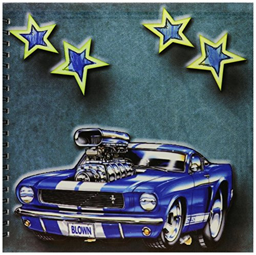 3dRose db_128830_2 Blown Mustang Vintage Race Car with Stars for The Classic Car Lover Memory Book, 12 by 12-Inch