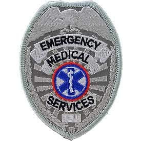 EMS- Emergency Medical Services - Patriotic Patches- Embroidered Iron On Patch - 3.5"