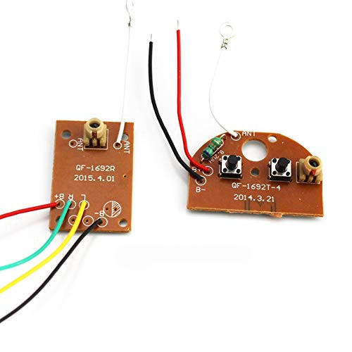 Parts  and  Accessories 4Sets 2CH 27MHZ Remote Control Board  Plus  Receiver Plate Radio Circuit Transmitter/Receiving Module with Antenna for Children Car