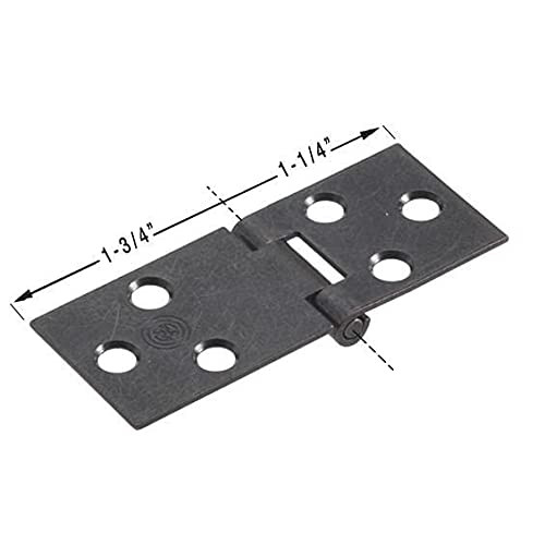 Hinge Outlet Unequal Leaf Drop Leaf Table Hinges- Statuary Bronze Finish- 2 Pack
