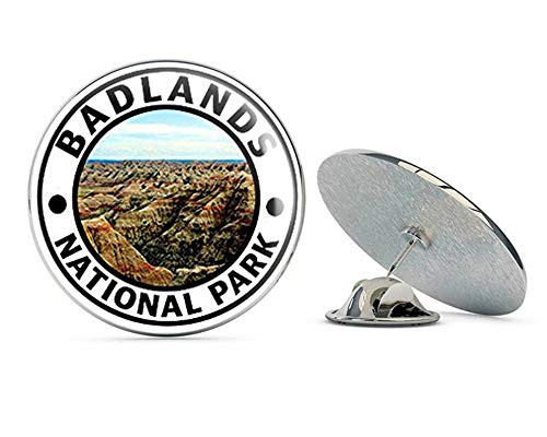 NYC Jewelers Round Badlands National Park -Hike Travel rv- Metal 0.75" Lapel Hat Pin Tie Tack Pinback