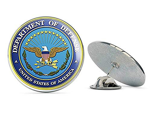 NYC Jewelers Round US Department of Defense Seal -DOD Logo Insignia Military Army- Metal 0.75" Lapel Hat Pin Tie Tack Pinback