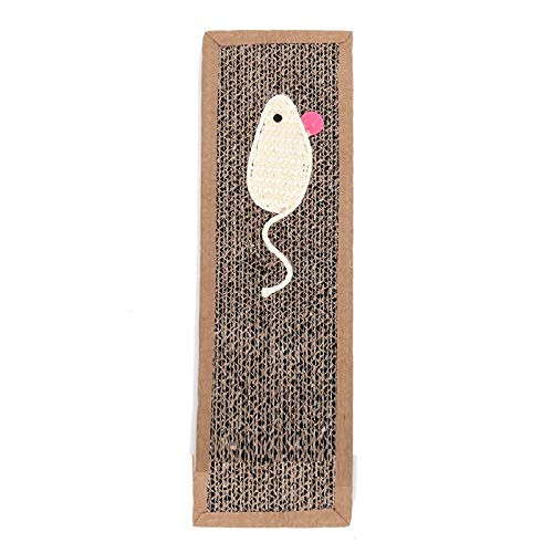 YITON Cat Scratch Board Mouse Type Soft Bed Mat Claws Care Toys Cat Training Toy Cat Kitten Scratch Board Pad Corrugated Scratcher 1Pcs