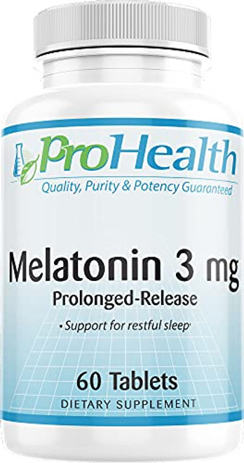 ProHealth Melatonin Prolonged-Release -3 mg- 60 Tablets- ProHealth Melatonin Prolonged-Release -3 mg- 60 Tablets-