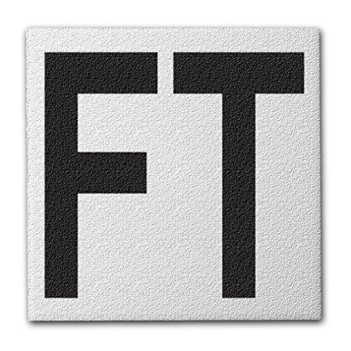 Aquatic Custom Tile Ceramic Swimming Pool Deck Depth Marker FT Abrasive Non-Slip Finish- 5 inch Font
