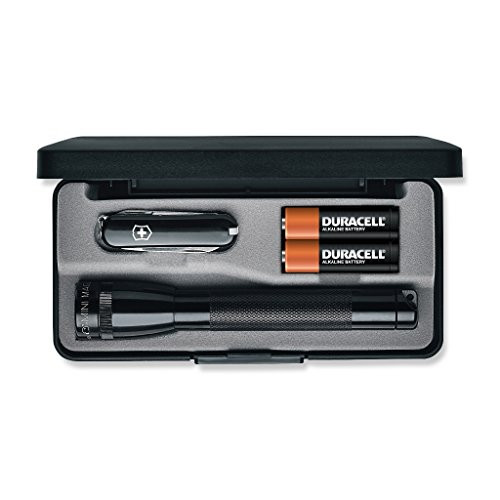 Maglite Mini Incandescent 2-Cell AA Flashlight in Presentation Box with Classic Knife, Black