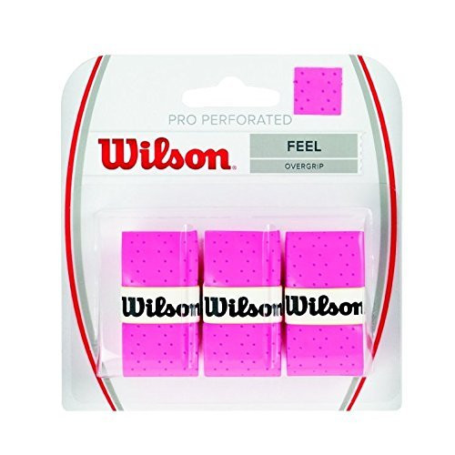 Wilson Pro Overgrip Perforated 3 Pack - Tennis - Badminton - Squash -Pink-