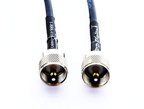 MPD Digital RG58-PL259-PL-259-male-25FT UHF PL-259 Male Connectors on RG58 Coaxial Cable Jumper with MILSPEC MIL-C-17 RF Coaxial Cable (25 FT) - with Polyolefin Cross-Linked Strain Relief
