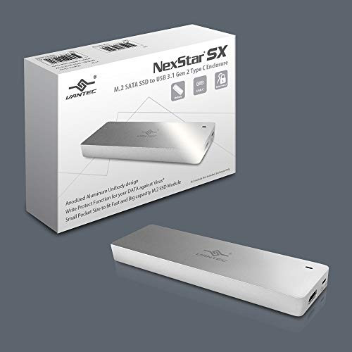 M.2 SATA SSD to USB 3.1 Gen 2 Type C Enclosure with Type C to C Cable, Silver (NST-203C3-SV) M.2 SATA SSD to USB 3.1 Gen 2 Type C Enclosure with Type C to C Cable, Silver (NST-203C3-SV)