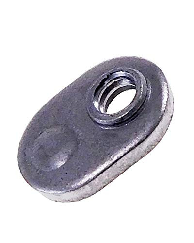 Single Tab Weld Nut with Target - Spot Weld Nuts 6-32 - Weld Nuts/Spot/Offset Hole - Low Carbon Plain Steel -50-